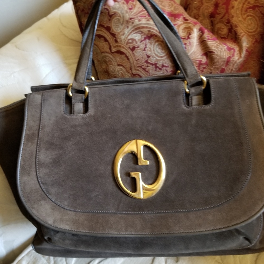 Large  Gucci Tom Ford  Weekender suede w leather